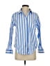 Maurices Stripes Blue Long Sleeve Button-Down Shirt Size XS - photo 1