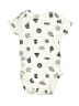 Carter's 100% Cotton Print Ivory Short Sleeve Onesie 0-3 MO / 3 MO - photo 1
