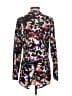 NY Collection 100% Polyester Print Black Long Sleeve Blouse Size S - photo 2