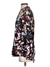 NY Collection 100% Polyester Print Black Long Sleeve Blouse Size S - photo 5