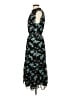 J.Crew 100% Polyester Print Black Teal Cocktail Dress Size XS - photo 5