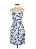 CeCe 100% Polyester Floral Blue Cocktail Dress Size 0 - photo 1