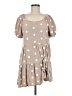 Blu Pepper Polka Dots Tan Casual Dress Size M - photo 1