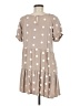 Blu Pepper Polka Dots Tan Casual Dress Size M - photo 2