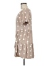 Blu Pepper Polka Dots Tan Casual Dress Size M - photo 5