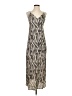 Pull&Bear Animal Print Silver Casual Dress Size S - photo 1