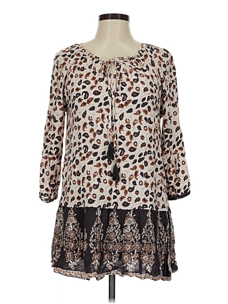 Pre-owned Hayden 3/4 Sleeve Blouse In Brown