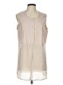 Moda Spiegel 100% Polyester Ivory Sleeveless Blouse Size L - photo 1