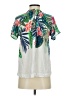 Old Navy 100% Viscose Tropical White Short Sleeve Blouse Size S - photo 2
