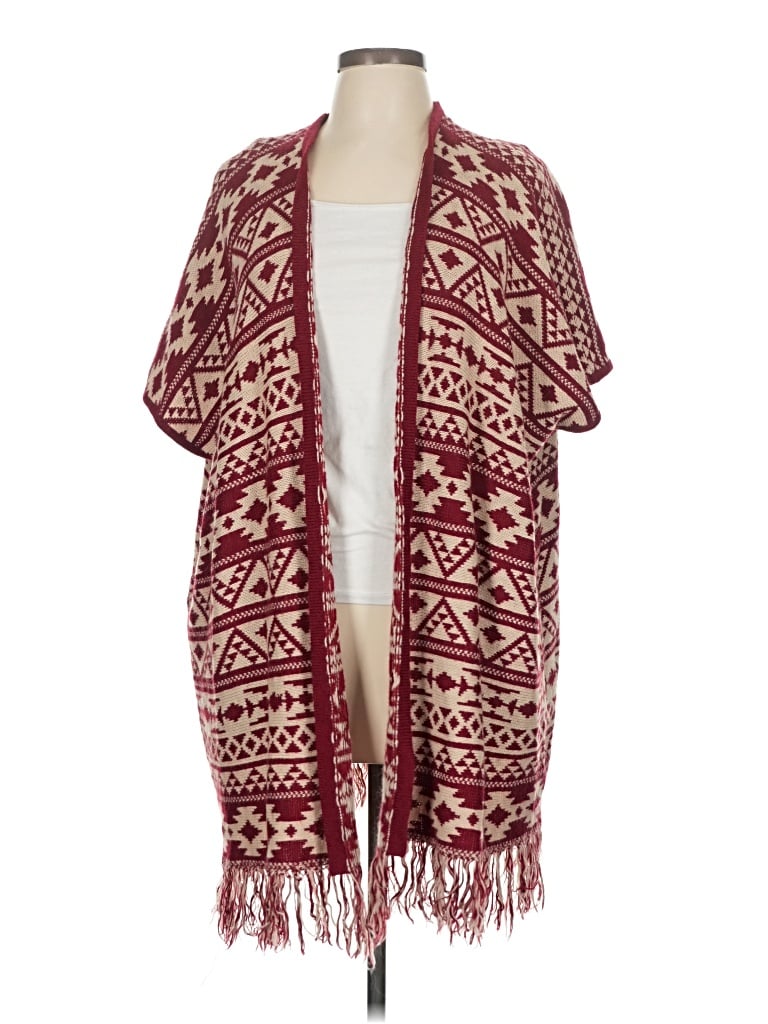 Pre-owned Altar'd State Cardigan Sweater In Burgundy