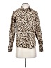 J.Crew 100% Cotton Animal Print Tan Ivory Long Sleeve Button-Down Shirt Size 4 - photo 1