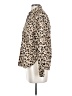 J.Crew 100% Cotton Animal Print Tan Ivory Long Sleeve Button-Down Shirt Size 4 - photo 5