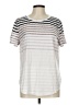 Shein Stripes Silver Short Sleeve T-Shirt Size 12 - photo 1