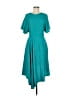 Lewit 100% Viscose Solid Teal Cocktail Dress Size 8 - photo 1