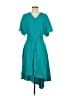 Lewit 100% Viscose Solid Teal Cocktail Dress Size 8 - photo 2