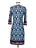 TRACY NEGOSHIAN Print Blue Casual Dress Size XS - photo 2