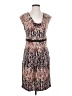 BCBGMAXAZRIA Print Brown Cocktail Dress Size S - photo 1