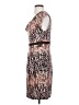 BCBGMAXAZRIA Print Brown Cocktail Dress Size S - photo 5