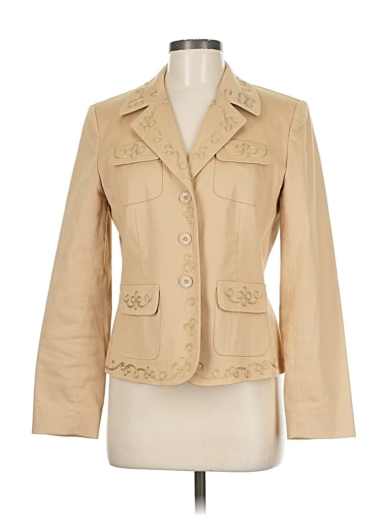 Pre-owned Josephine Chaus Blazer Jacket In Brown