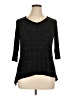 Only Nine Black 3/4 Sleeve Top Size 1X - photo 1