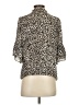 Acrobat 100% Silk Animal Print Ivory 3/4 Sleeve Silk Top Size XS - photo 2