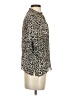 Acrobat 100% Silk Animal Print Ivory 3/4 Sleeve Silk Top Size XS - photo 4