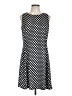 AB Studio Polka Dots Black Casual Dress Size L - photo 1