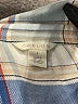 Caslon 100% Rayon Plaid Blue Long Sleeve Button-Down Shirt Size L - photo 7