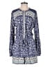 Ann Taylor LOFT 100% Rayon Paisley Blue Romper Size S - photo 1