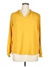 dalia Yellow Long Sleeve Blouse Size XL - photo 1