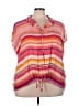 Torrid 100% Rayon Stripes Pink Red Sleeveless Blouse Size 4X Plus (4) - photo 1