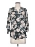 Maurices 100% Polyester Floral Gray 3/4 Sleeve Blouse Size XS - photo 1