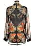 CAbi 100% Polyester Floral Black Long Sleeve Blouse Size M - photo 2