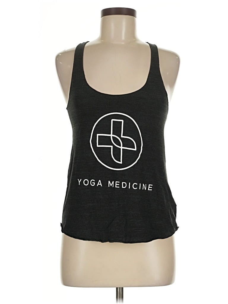 Pre-owned American Apparel Tank Top Black Halter Neckline Tops