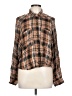 True Craft Plaid Brown Long Sleeve Blouse Size L - photo 1