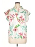 Van Heusen 100% Polyester Floral Ivory Short Sleeve Blouse Size XL - photo 1