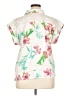 Van Heusen 100% Polyester Floral Ivory Short Sleeve Blouse Size XL - photo 2