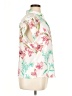 Van Heusen 100% Polyester Floral Ivory Short Sleeve Blouse Size XL - photo 4