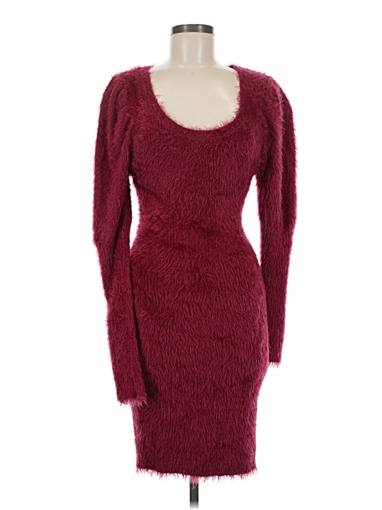 Pre-owned 4si3nna Cocktail Dress In Burgundy