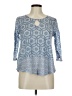 Ruby Rd. Blue 3/4 Sleeve T-Shirt Size M - photo 1