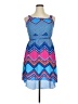 PaperDoll 100% Polyester Chevron-herringbone Blue Casual Dress Size 14 - photo 1