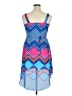 PaperDoll 100% Polyester Chevron-herringbone Blue Casual Dress Size 14 - photo 2