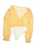 Pink Lily Yellow Bodysuit Size M - photo 1