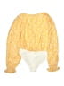 Pink Lily Yellow Bodysuit Size M - photo 2