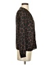 Banana Republic 100% Polyester Animal Print Brown Long Sleeve Blouse Size XS - photo 4