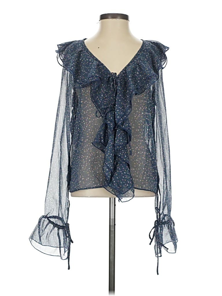 Pre-owned Dee Elly Sleeveless Blouse In Blue