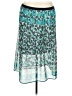 J.Jill 100% Polyester Print Teal Casual Skirt Size XL - photo 1