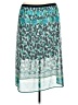 J.Jill 100% Polyester Print Teal Casual Skirt Size XL - photo 2