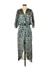 Lezat 100% Polyester Print Blue Casual Dress Size M - photo 1