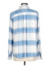 Caslon 100% Rayon Plaid Blue Long Sleeve Button-Down Shirt Size L - photo 2